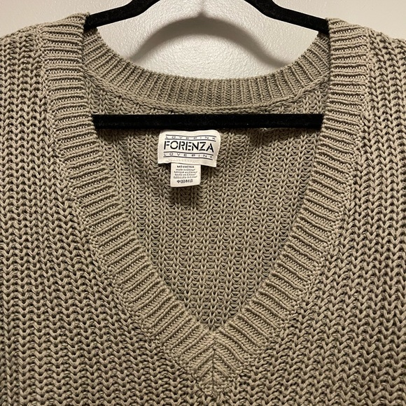 PINK x Forenza Green V-Neck Sweater - Picture 4 of 6